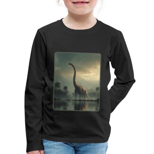 Brachiosaurus Misty Lake Design - Kids' Premium Long Sleeve T-Shirt
