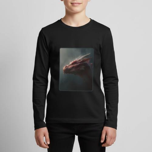 Red Dragon Fog Portrait Design - Kids' Premium Long Sleeve T-Shirt