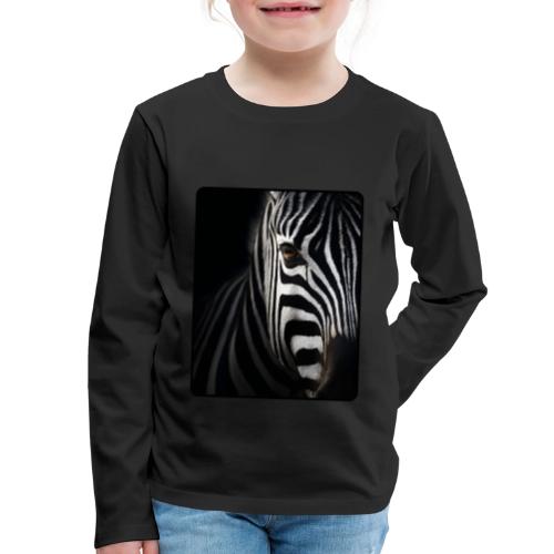 Zebra High Contrast Portrait Design - Kids' Premium Long Sleeve T-Shirt