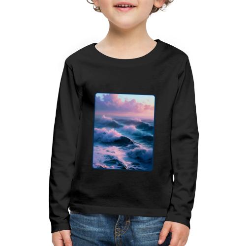 Dreamy Pastel Ocean Sunset Art - Kids' Premium Long Sleeve T-Shirt