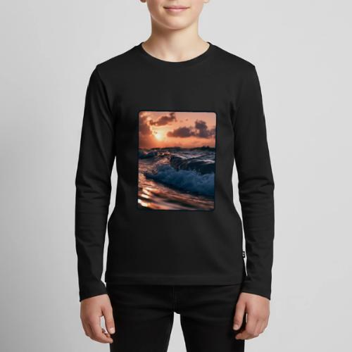 Golden Sunset Ocean Wave - Kids' Premium Long Sleeve T-Shirt