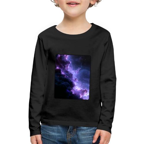 Purple Nebula Space Design - Kids' Premium Long Sleeve T-Shirt