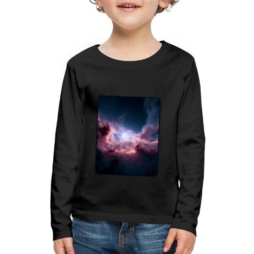 Radiant Cosmic Nebula Artwork - Kids' Premium Long Sleeve T-Shirt