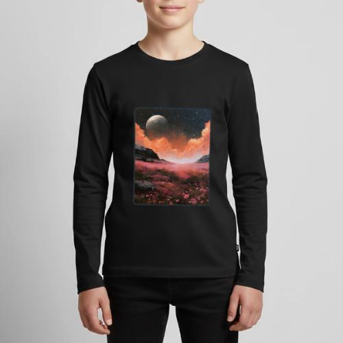 Moonlit Fantasy Flower Landscape - Kids' Premium Long Sleeve T-Shirt