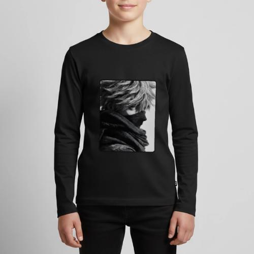 Battle-Worn Ninja Portrait - Kids' Premium Long Sleeve T-Shirt