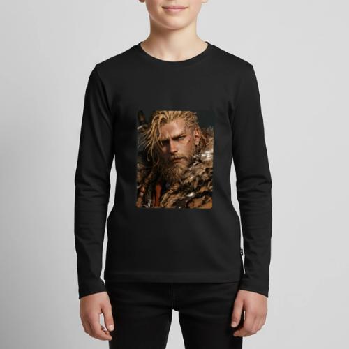 Battle-Scarred Viking Warrior - Kids' Premium Long Sleeve T-Shirt