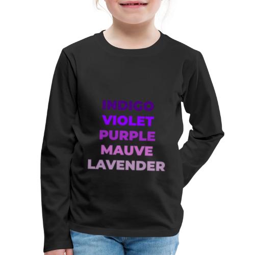 Shades of Purple - Kids' Premium Long Sleeve T-Shirt