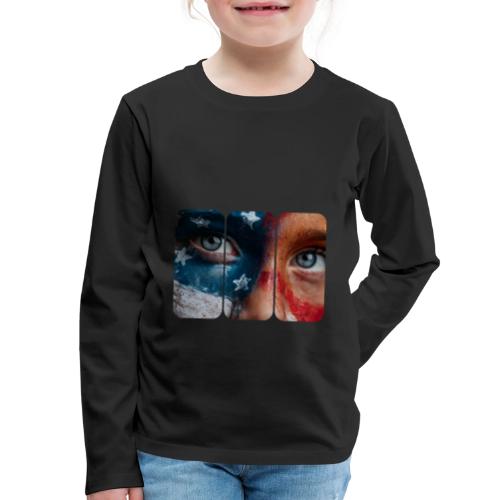 USA: Star-Spangled Glance - Kids' Premium Long Sleeve T-Shirt