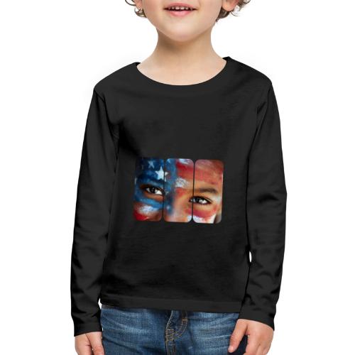 USA: Eyes of the Flag - Kids' Premium Long Sleeve T-Shirt