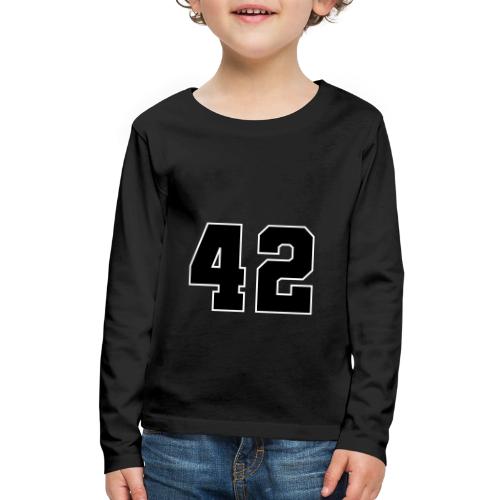 Varsity Number 42 Sports Style - Kids' Premium Long Sleeve T-Shirt