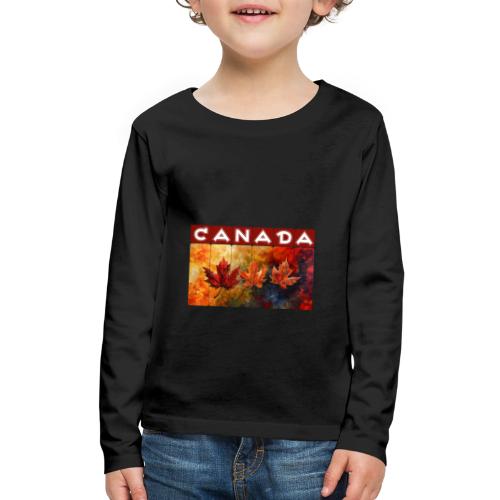 Painted Canada Leaves - Kids' Premium Long Sleeve T-Shirt