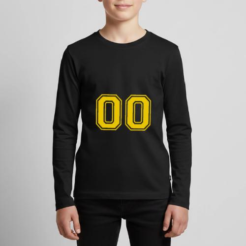 Number 00 in a classic athletic collegiate font - Kids' Premium Long Sleeve T-Shirt