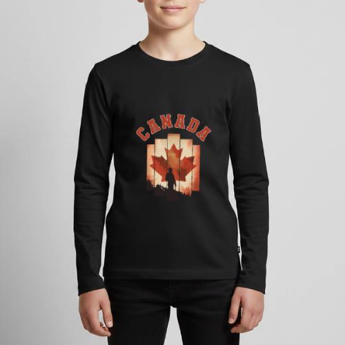 Proud Canadian Shadow - Kids' Premium Long Sleeve T-Shirt