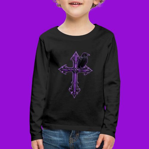 Gothix Raven Cross - Kids' Premium Long Sleeve T-Shirt