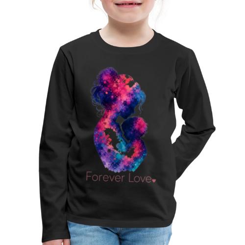 Forever Love-Vibrant Watercolor Mother-Child - Kids' Premium Long Sleeve T-Shirt