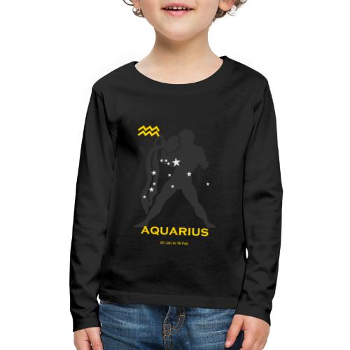 Aquarius zodiac astrology horoscope - Kids' Premium Long Sleeve T-Shirt