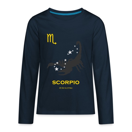 Scorpio zodiac astrology horoscope - Kids' Premium Long Sleeve T-Shirt