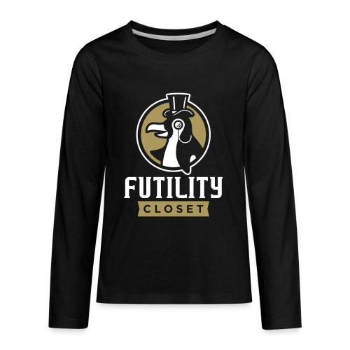 Futility Closet Logo - Reversed - Kids' Premium Long Sleeve T-Shirt