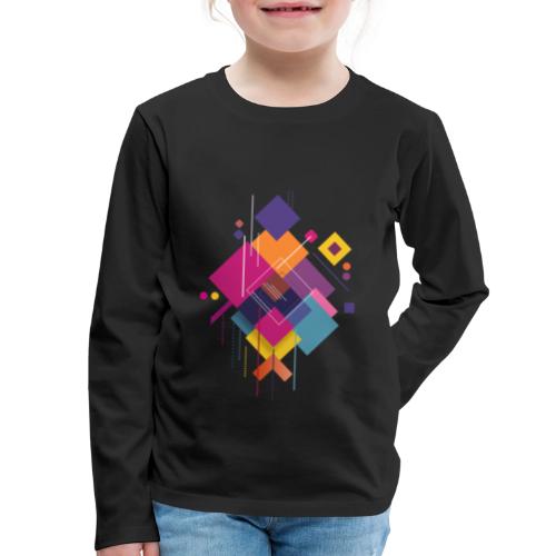 Vibrant Geometry - Kids' Premium Long Sleeve T-Shirt