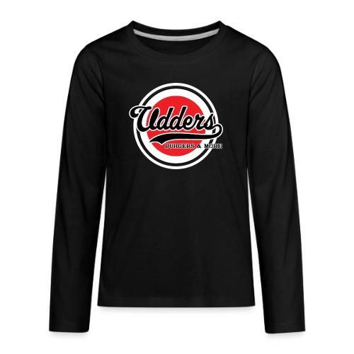 Iconic Udders Stacked Logo v2 - Kids' Premium Long Sleeve T-Shirt