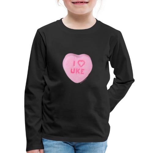 I Heart Uke - Kids' Premium Long Sleeve T-Shirt