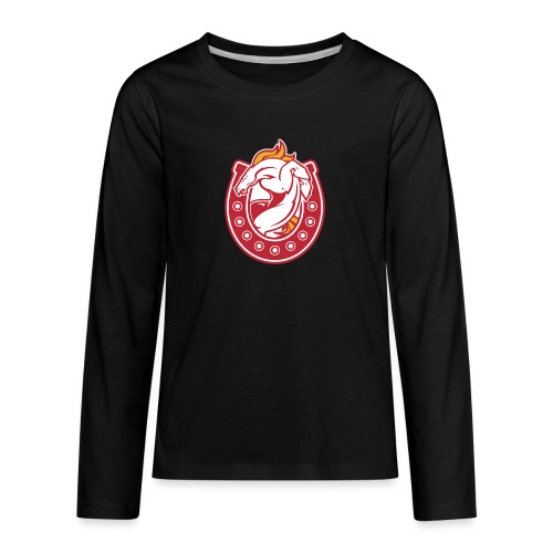 Mustang Horseshoe Logo - Kids' Premium Long Sleeve T-Shirt