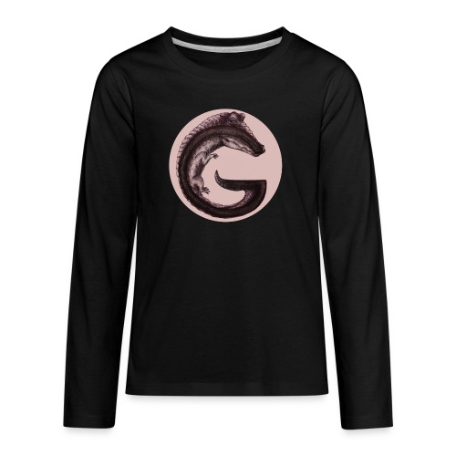 Gator G in circle - Kids' Premium Long Sleeve T-Shirt