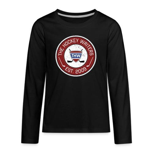 The Hockey Writers (Est. 2009) Old-School Logo - Kids' Premium Long Sleeve T-Shirt