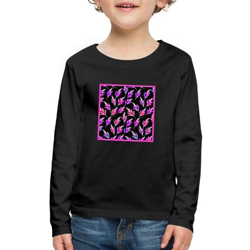 Colorful Leaf Magic: Neon Delight - Kids' Premium Long Sleeve T-Shirt