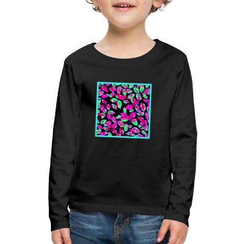 Vivid Neon Leaves: Color Symphony - Kids' Premium Long Sleeve T-Shirt