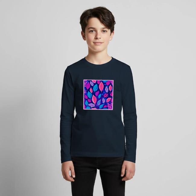 Whimsical Cartoon Leaves: Purple & Pink