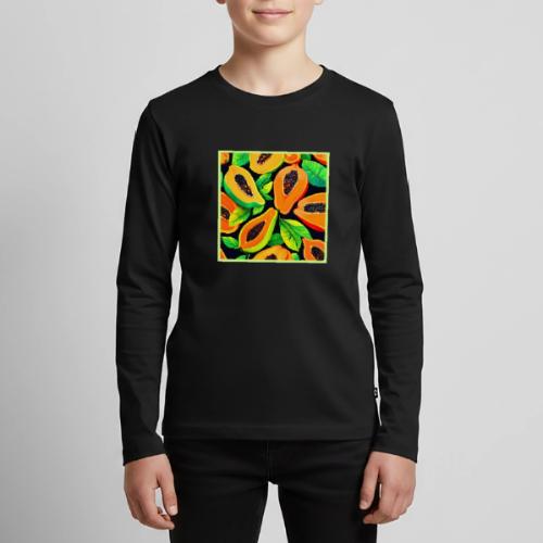 Tropical Papaya Paradise - Kids' Premium Long Sleeve T-Shirt