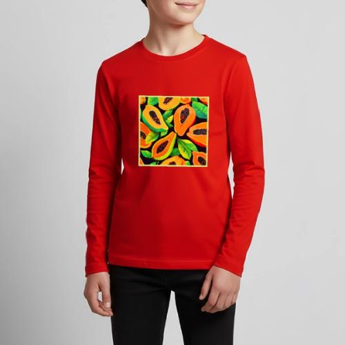 Tropical Papaya Paradise - Kids' Premium Long Sleeve T-Shirt