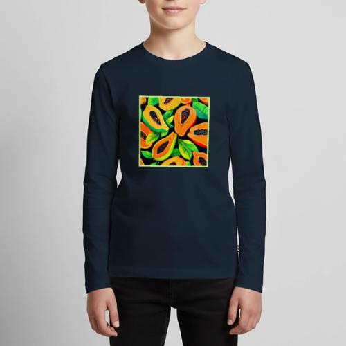Tropical Papaya Paradise - Kids' Premium Long Sleeve T-Shirt