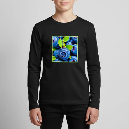Fresh Blueberries Close-Up - Kids' Premium Long Sleeve T-Shirt