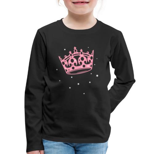Princess, Queen Crown with stars. - Kids' Premium Long Sleeve T-Shirt
