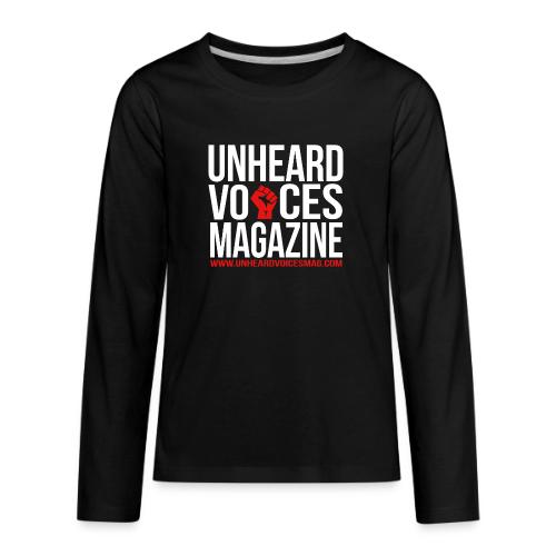 Unheard Voices Magazine with fist - Kids' Premium Long Sleeve T-Shirt