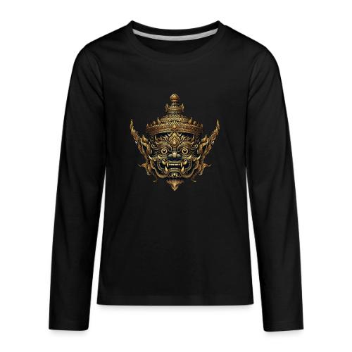Golden Asura Yaksha Thai Temple Guardian - Kids' Premium Long Sleeve T-Shirt