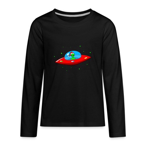 UFO Alien Santa Claus - Kids' Premium Long Sleeve T-Shirt