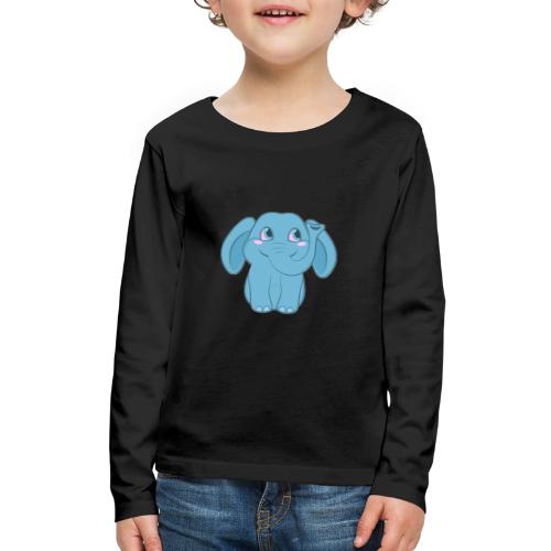 Baby Elephant Happy and Smiling - Kids' Premium Long Sleeve T-Shirt