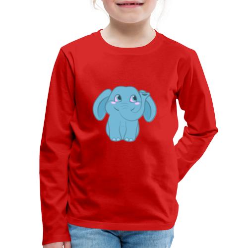 Baby Elephant Happy and Smiling - Kids' Premium Long Sleeve T-Shirt