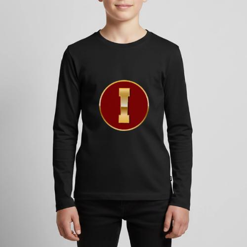 Letter I – Capital Varsity Alphabet Monogram - Kids' Premium Long Sleeve T-Shirt