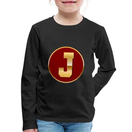 Letter J – Capital Varsity Alphabet Monogram - Kids' Premium Long Sleeve T-Shirt
