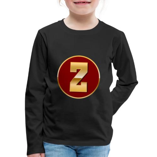 Letter Z – Capital Varsity Alphabet Monogram - Kids' Premium Long Sleeve T-Shirt