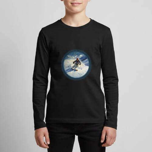Skiing Power Moves - Kids' Premium Long Sleeve T-Shirt