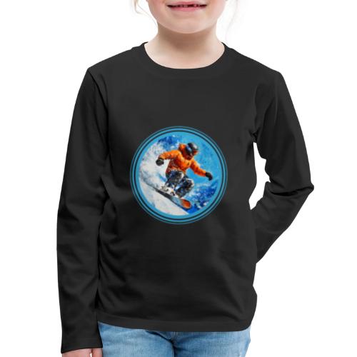 Snowboarding Motion - Kids' Premium Long Sleeve T-Shirt
