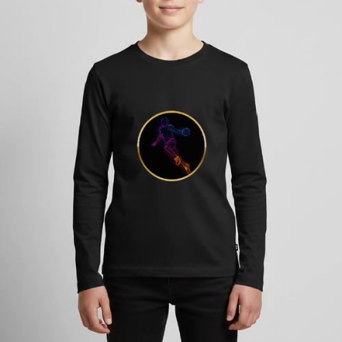 Basketball: Neon Jump Shot - Kids' Premium Long Sleeve T-Shirt