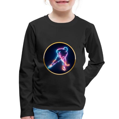 Golden Neon Hockey - Kids' Premium Long Sleeve T-Shirt