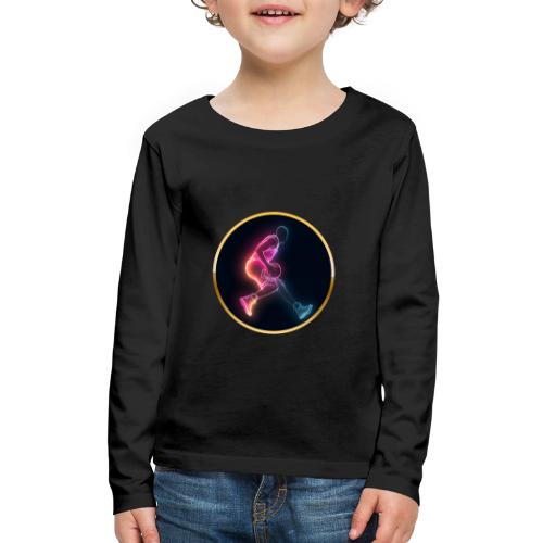 Basketball: Golden Court Glow - Kids' Premium Long Sleeve T-Shirt