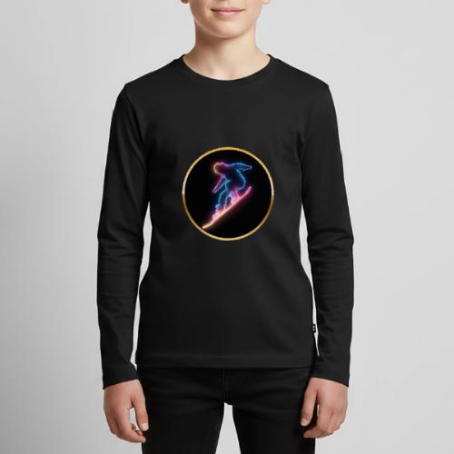 Snowboarding: Neon Snow Drift - Kids' Premium Long Sleeve T-Shirt